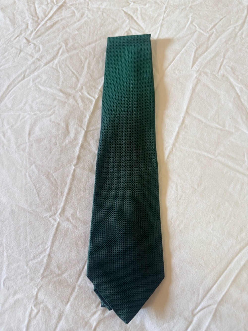 Brooks Brothers Forest Green Micro-Pattern Silk Tie
